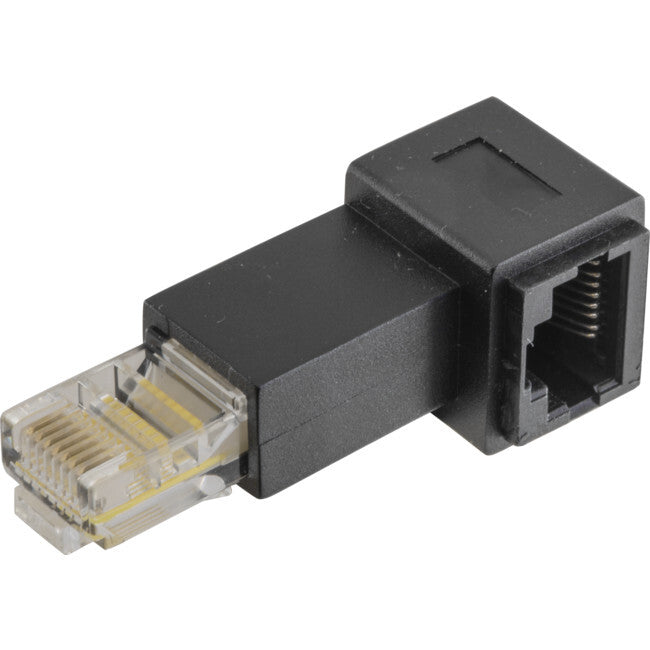RIGHT ANGLE RJ45 8P8C ADAPTOR RJ45 PLUG TO RJ45 SOCKET