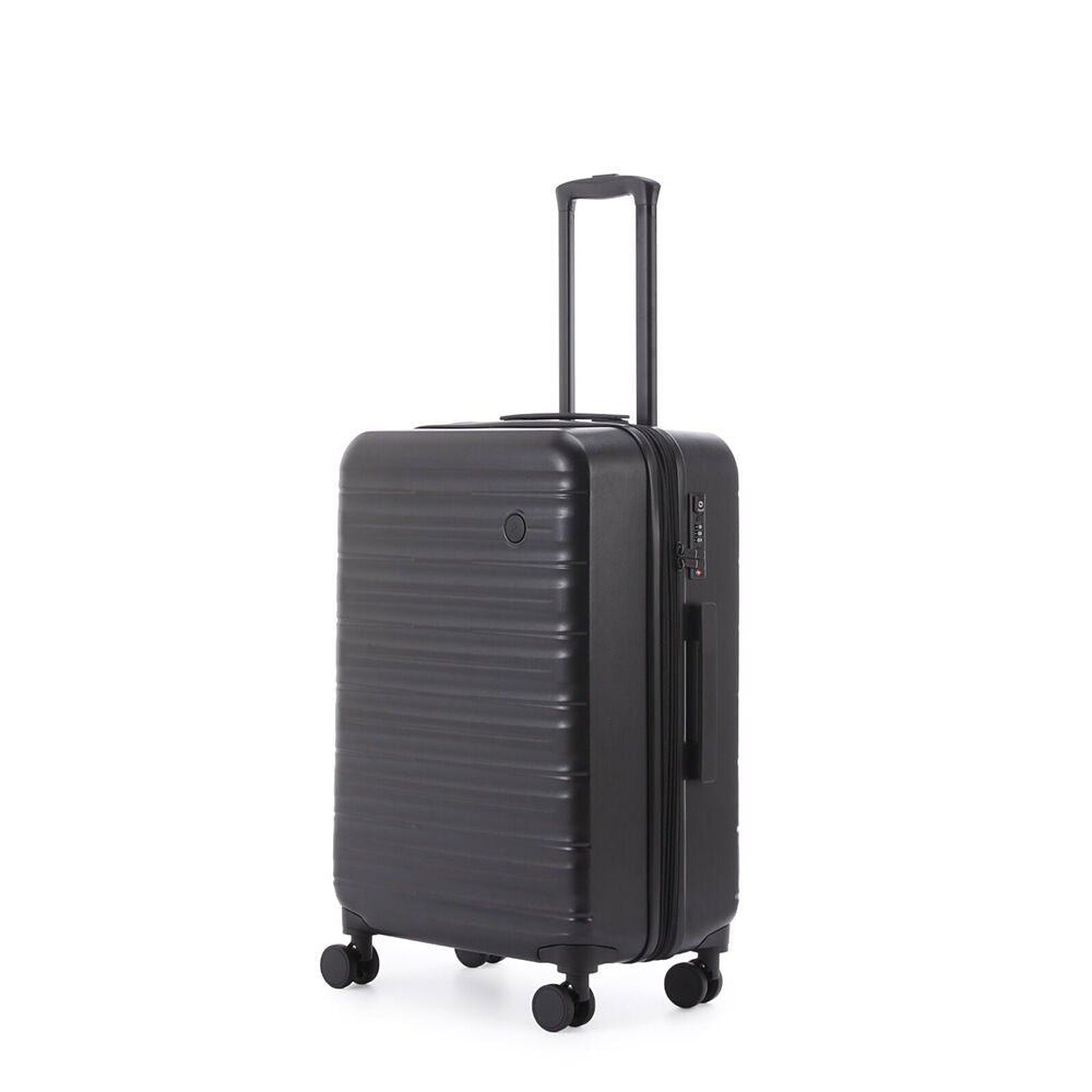 Paklite Pilot Medium Travel Luggage Suitcase Lightweight 67x46cm Black