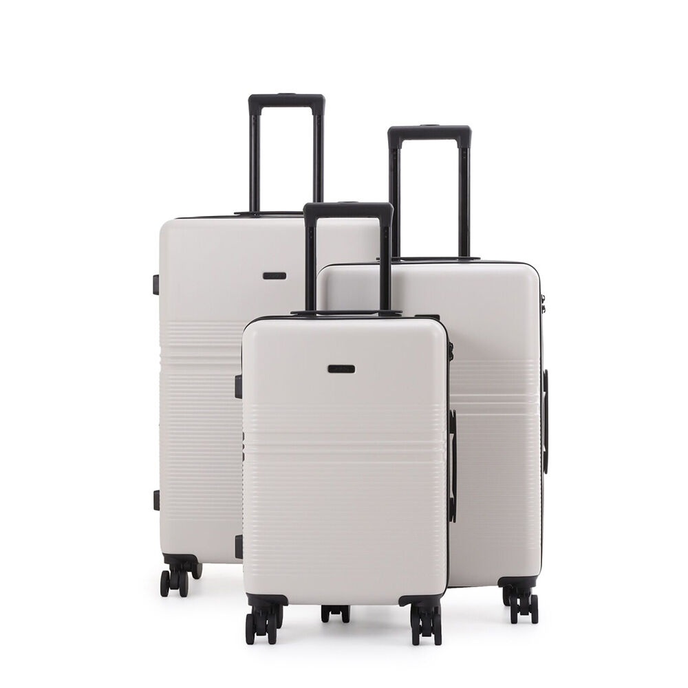 3pc Paklite Elements Travel Luggage Set Suitcase Lightweight Oatmeal