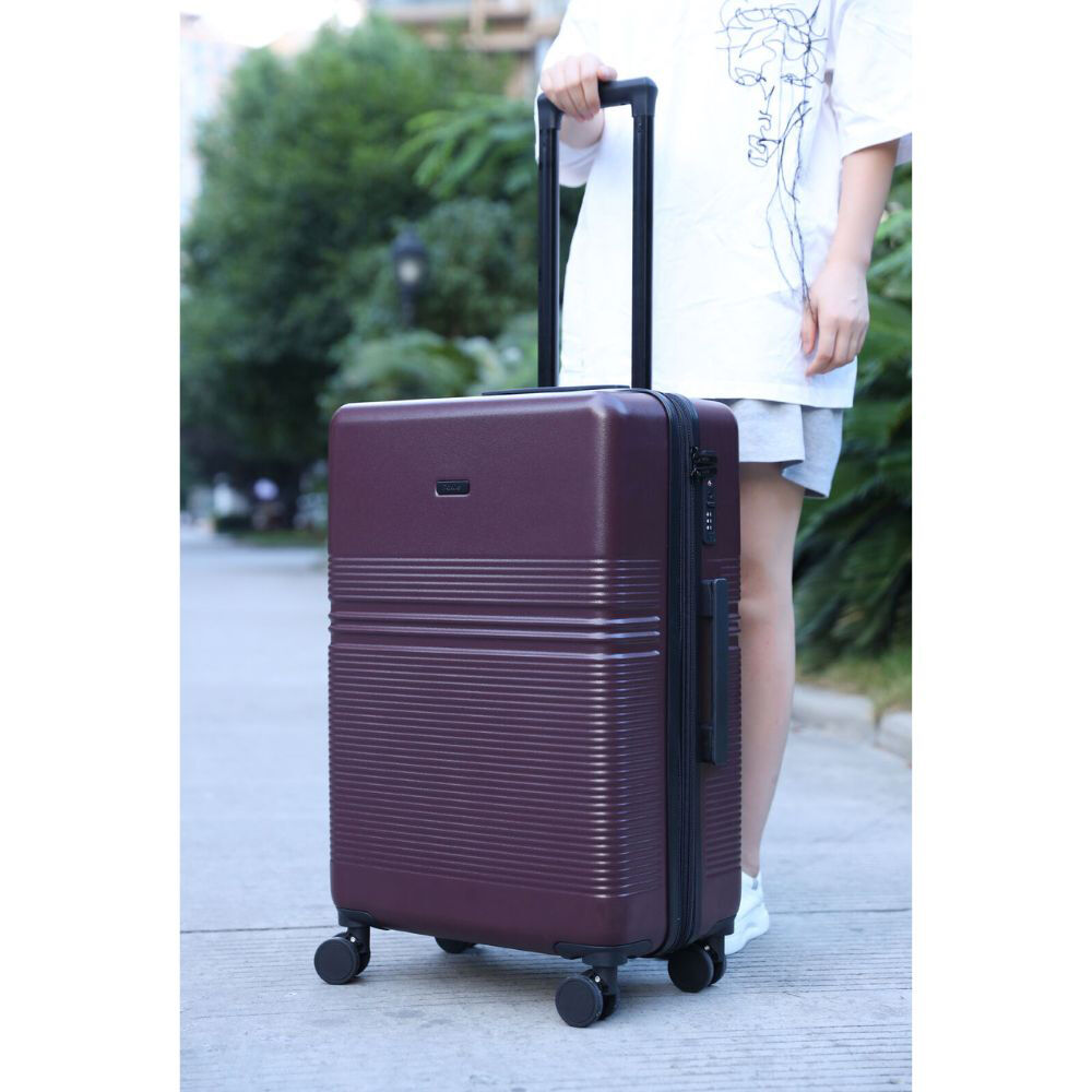 Paklite Elements Large Travel Luggage Suitcase Lightweight 76.5cm Burgundy