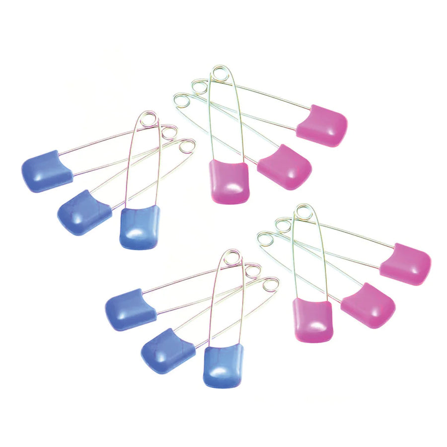 2PK 6pc Pigeon Safety Pins Large Assorted