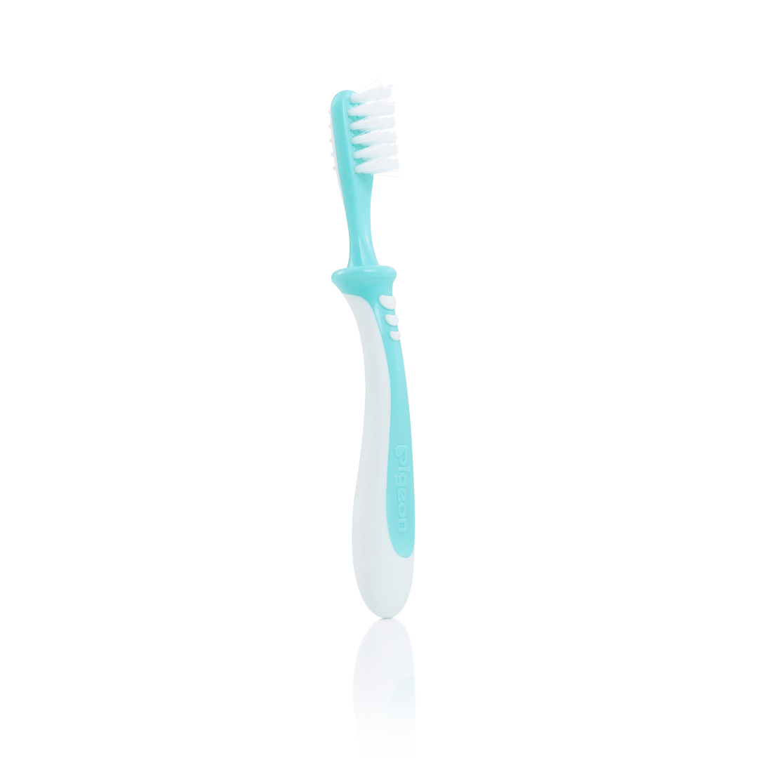 2PK Pigeon Training Baby Toothbrush Step 3 Soft Bristle Safety Shield