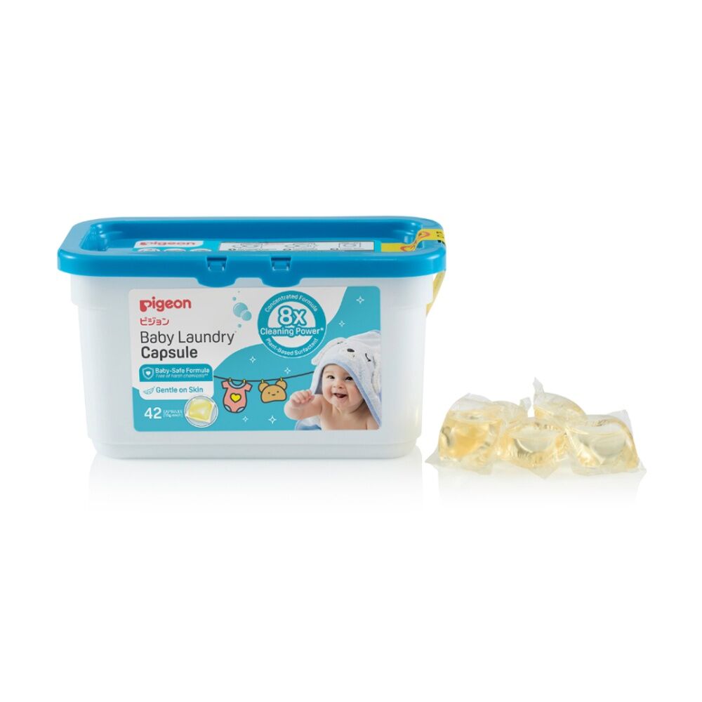 Pigeon Baby Laundry Capsules Detergent Gentle On Skin 0m+