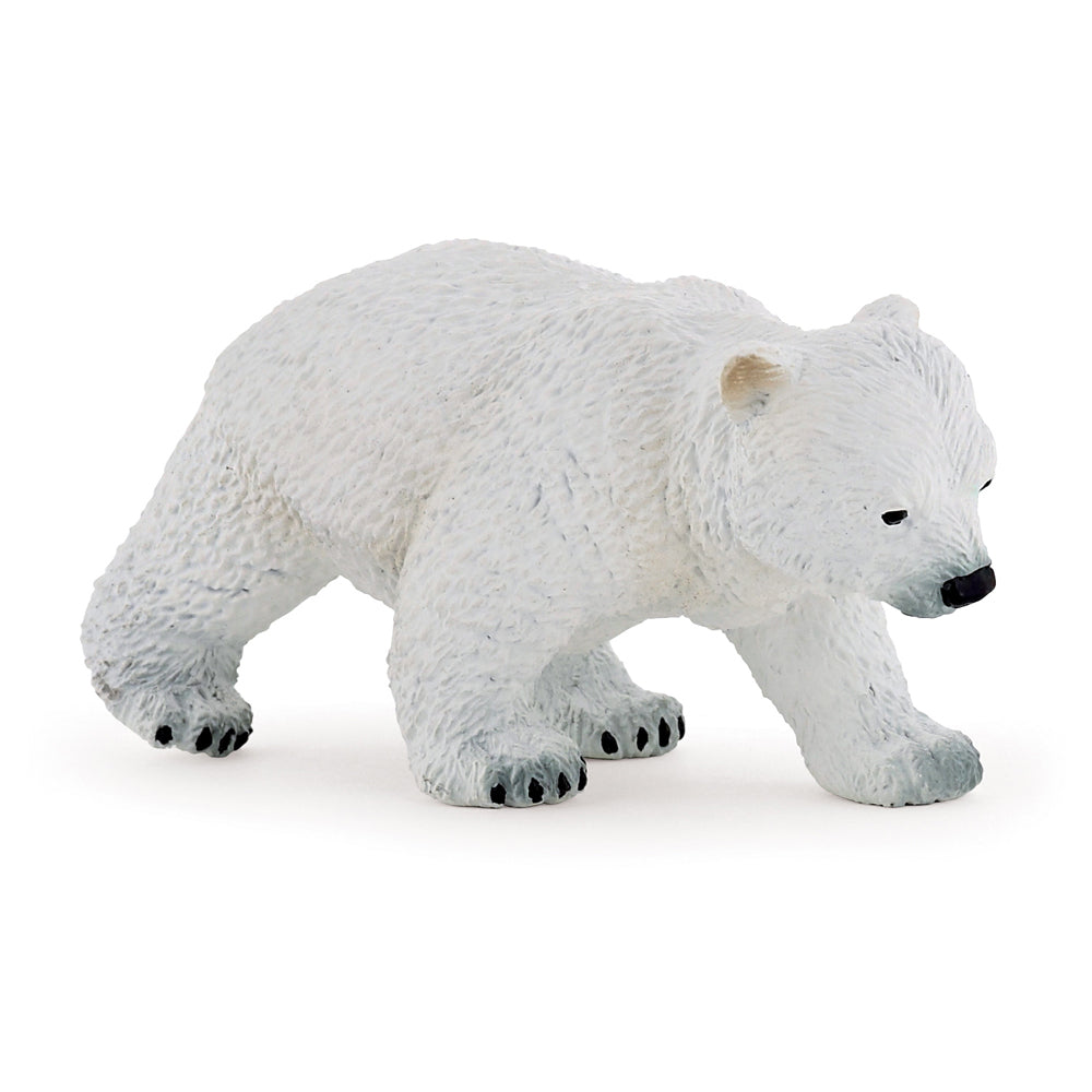 2PK Papo France Walking Polar Bear Cub 8cm Figurine Collectible Kids Toy White