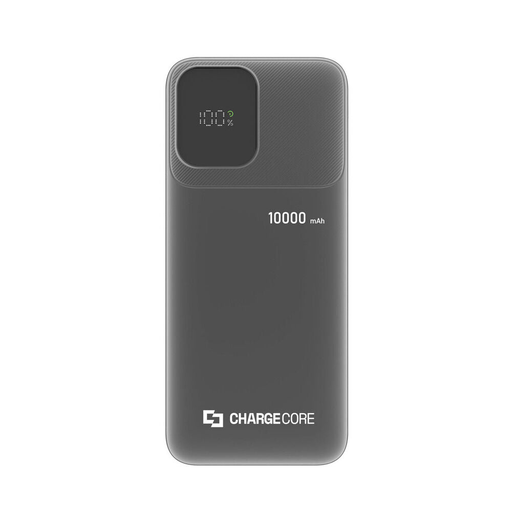 ChargeCore SafeCharge Max Powerbank 10000mAh USB-A to C & 8-Pin Black