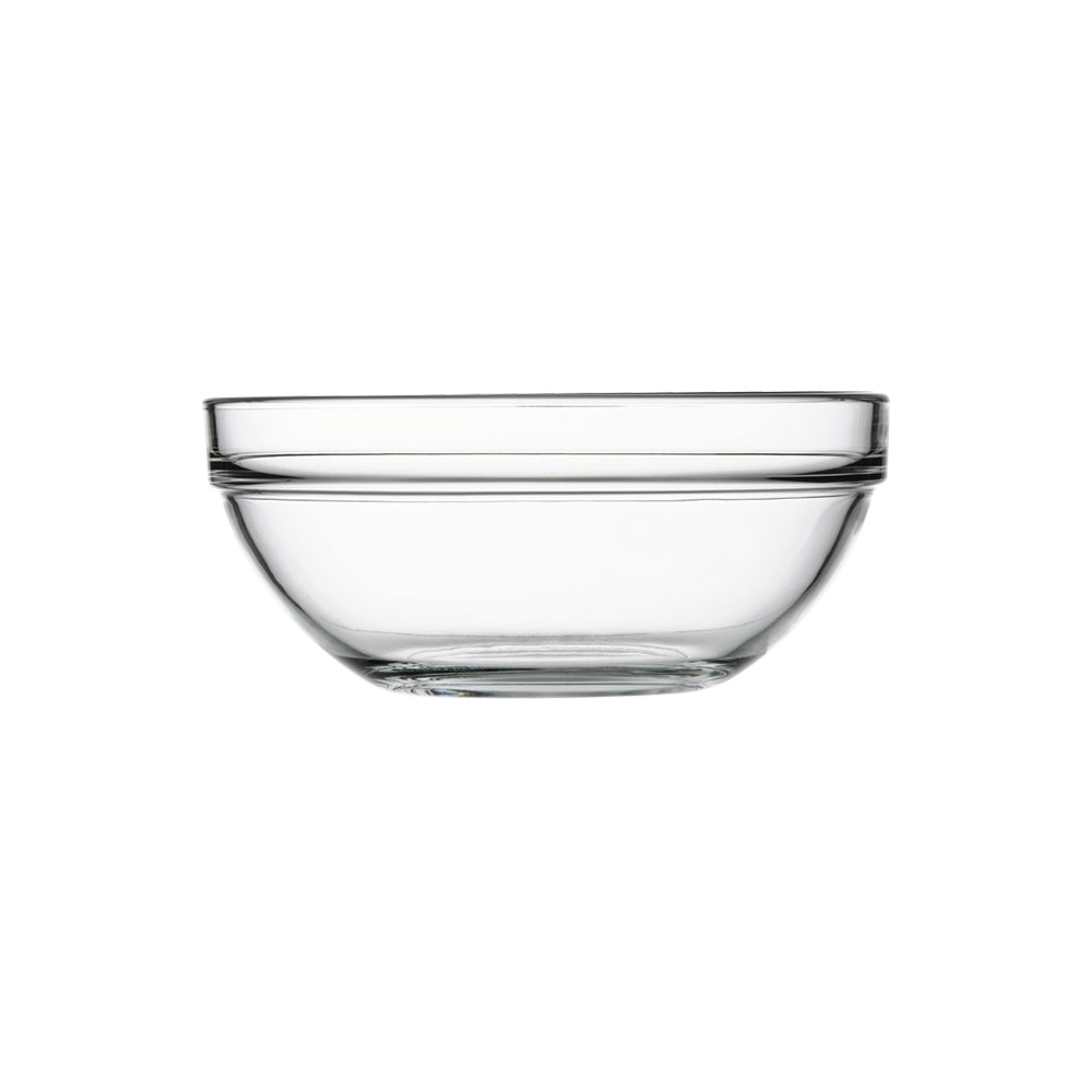 6PK Pasabahce Chefs 20cm Glass Bowl Round Tempered - Clear
