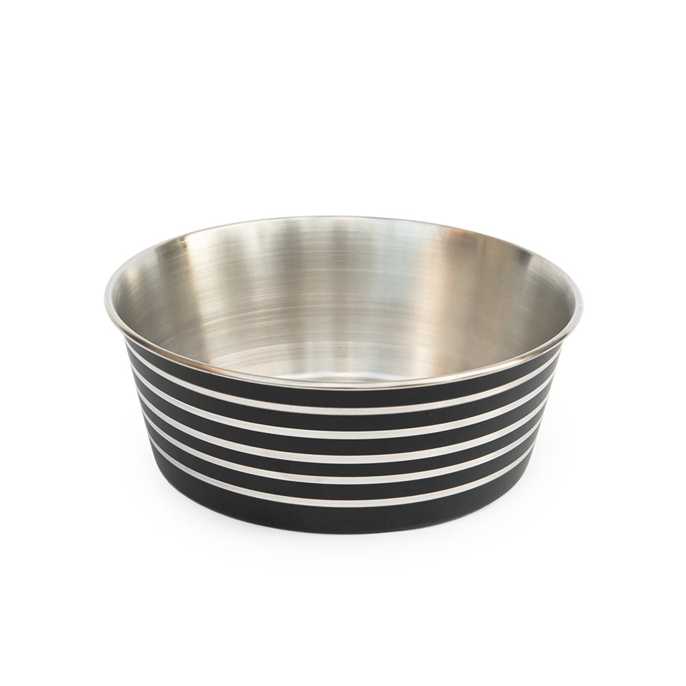 2PK Superior Pet Essentials Heavy Base Pet/Dog/Cat Food Bowl Matte Black 24cm