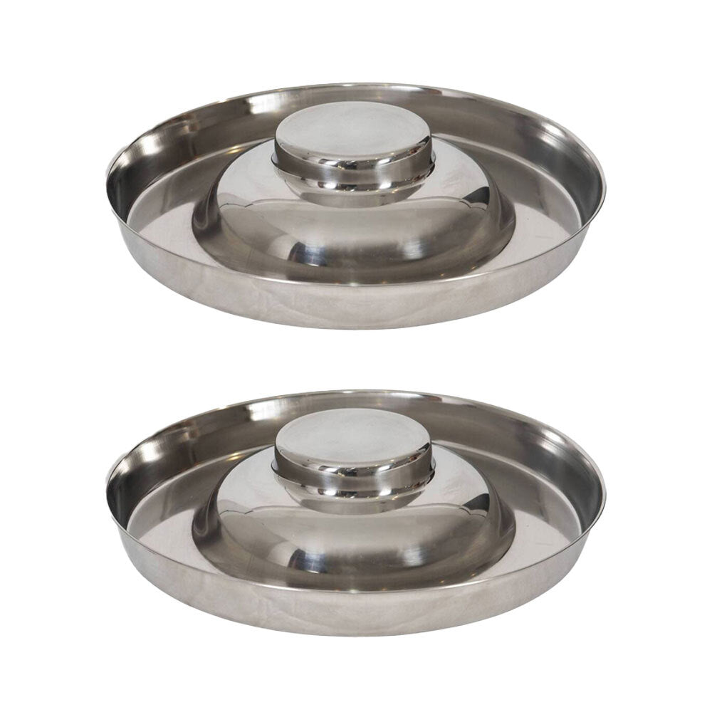 2PK Superior Pet Essentials Stainless Steel Puppy Bowl Medium