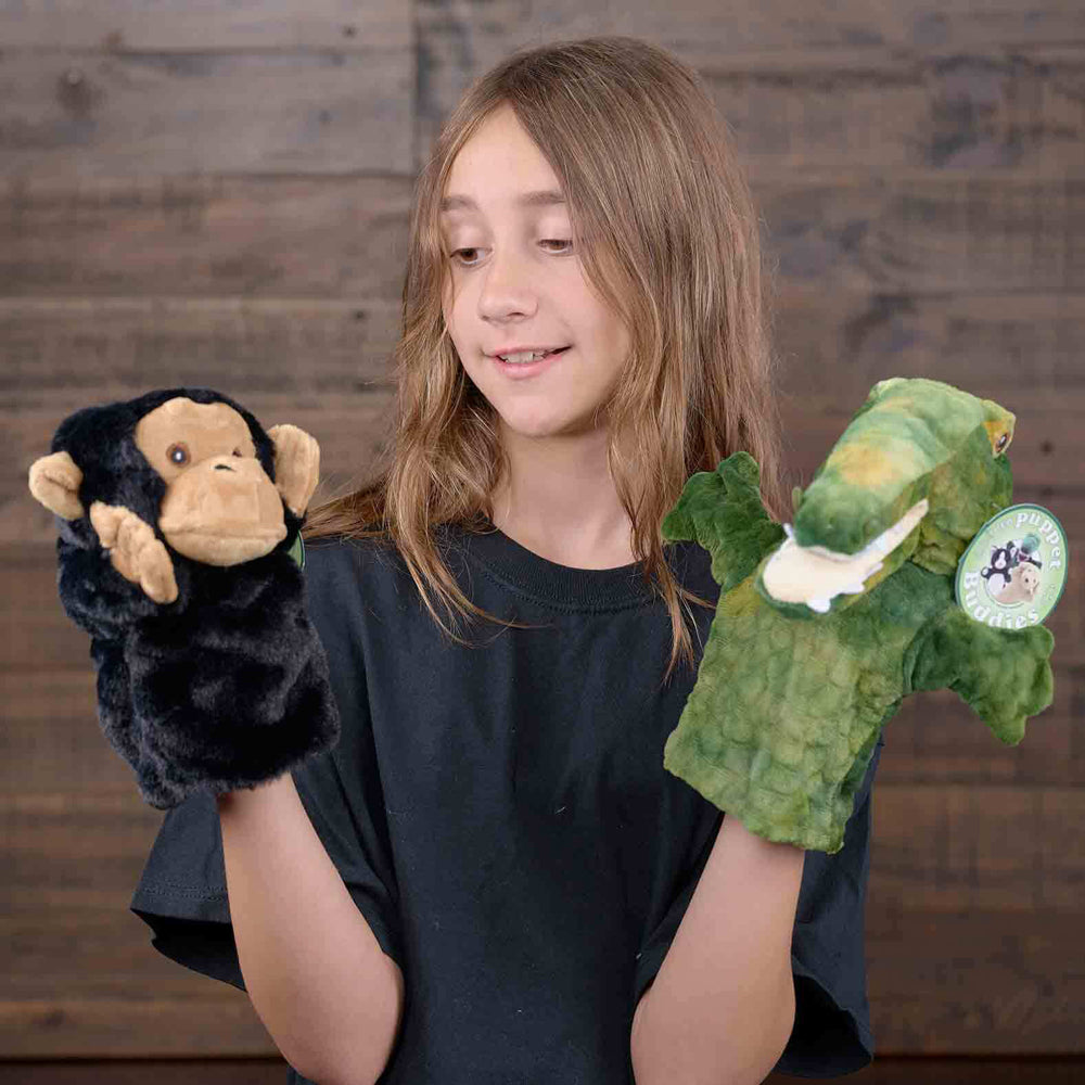 The Puppet Company Chimp Animal Puppet Buddies 25cm Hand Toy Black 12m+