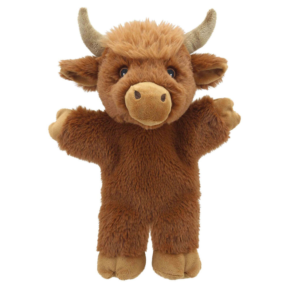 The Puppet Company Highland Cow Eco Walking Hand Puppets 12m+ 32x22cm