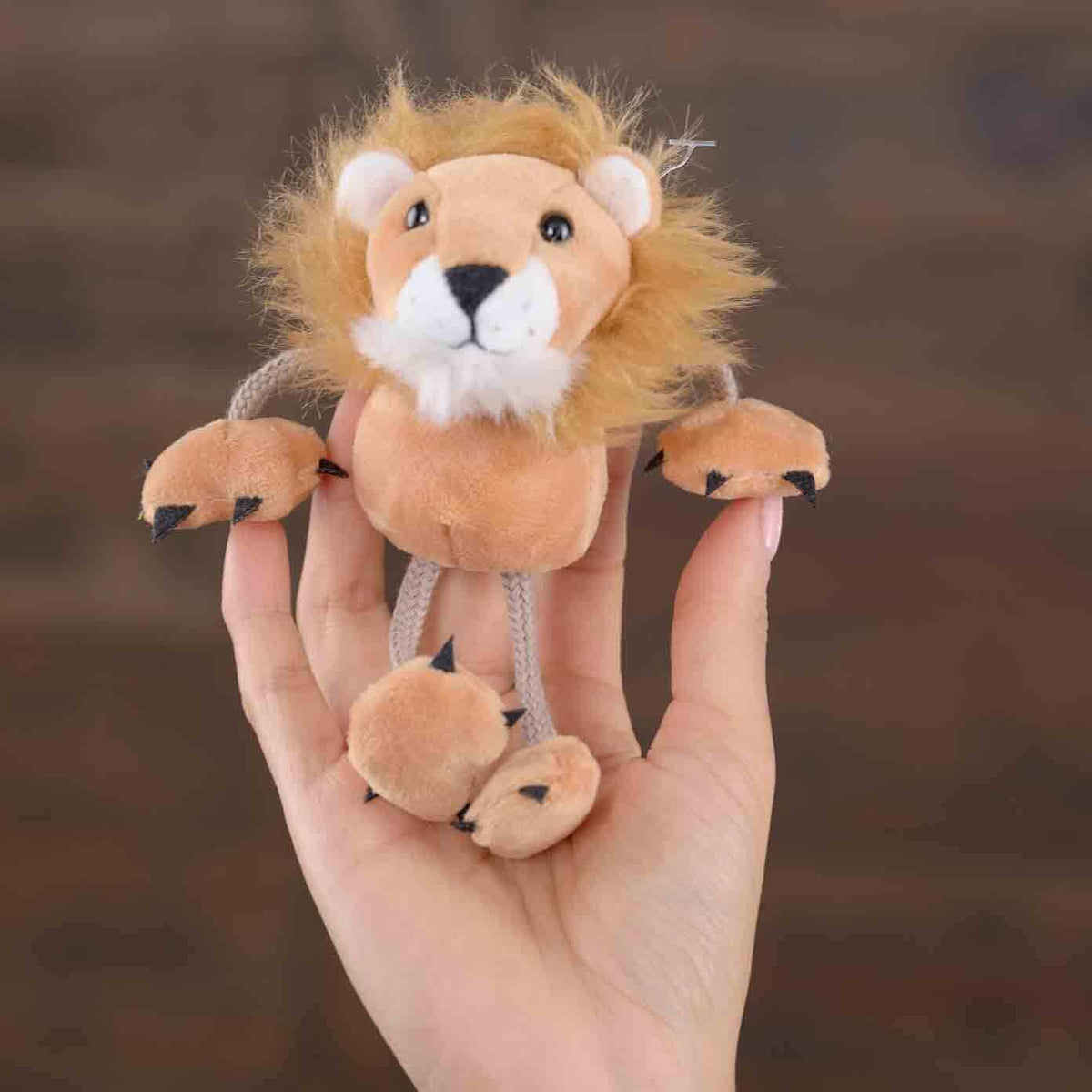 2PK The Puppet Company Lion Finger Puppets 13cm Toy Brown 12m+
