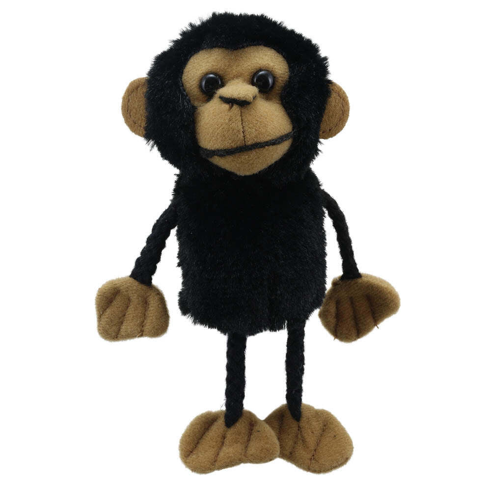 2PK The Puppet Company Chimp Finger Puppets 13cm Toy Black 12m+