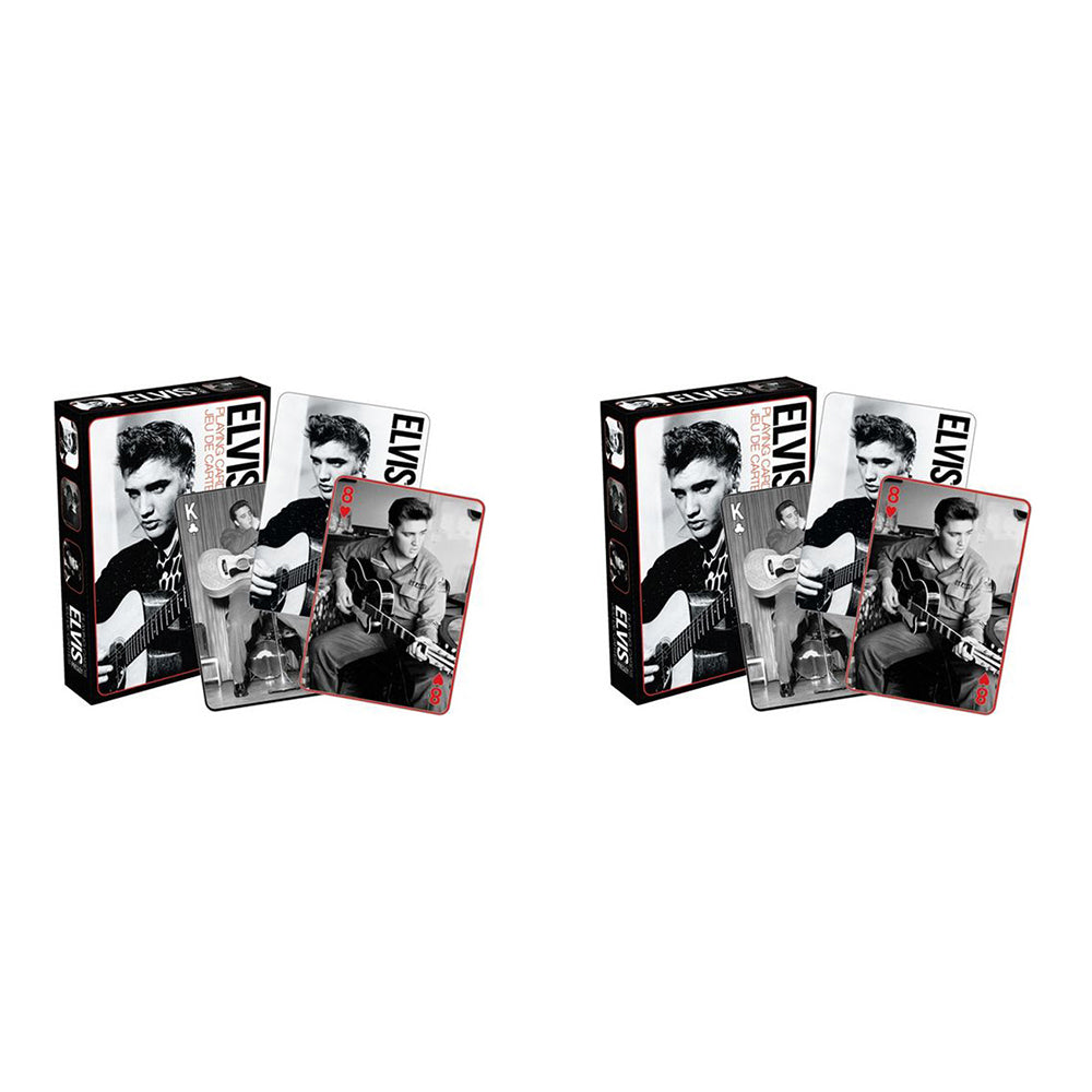 108pc Aquarius Elvis Black & White Playing Cards Deck 14y+
