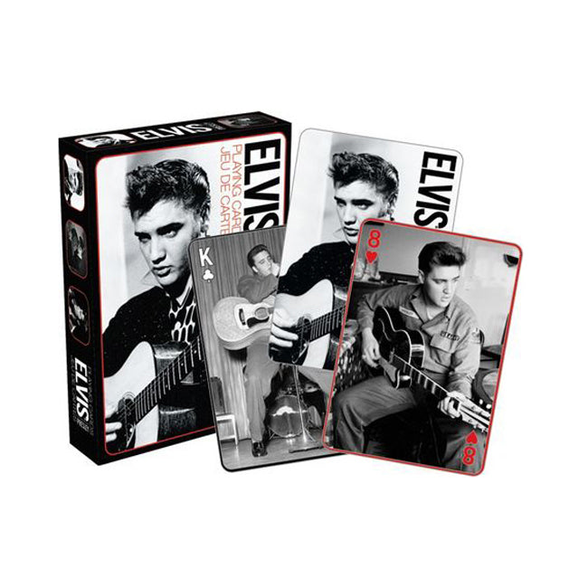 108pc Aquarius Elvis Black & White Playing Cards Deck 14y+