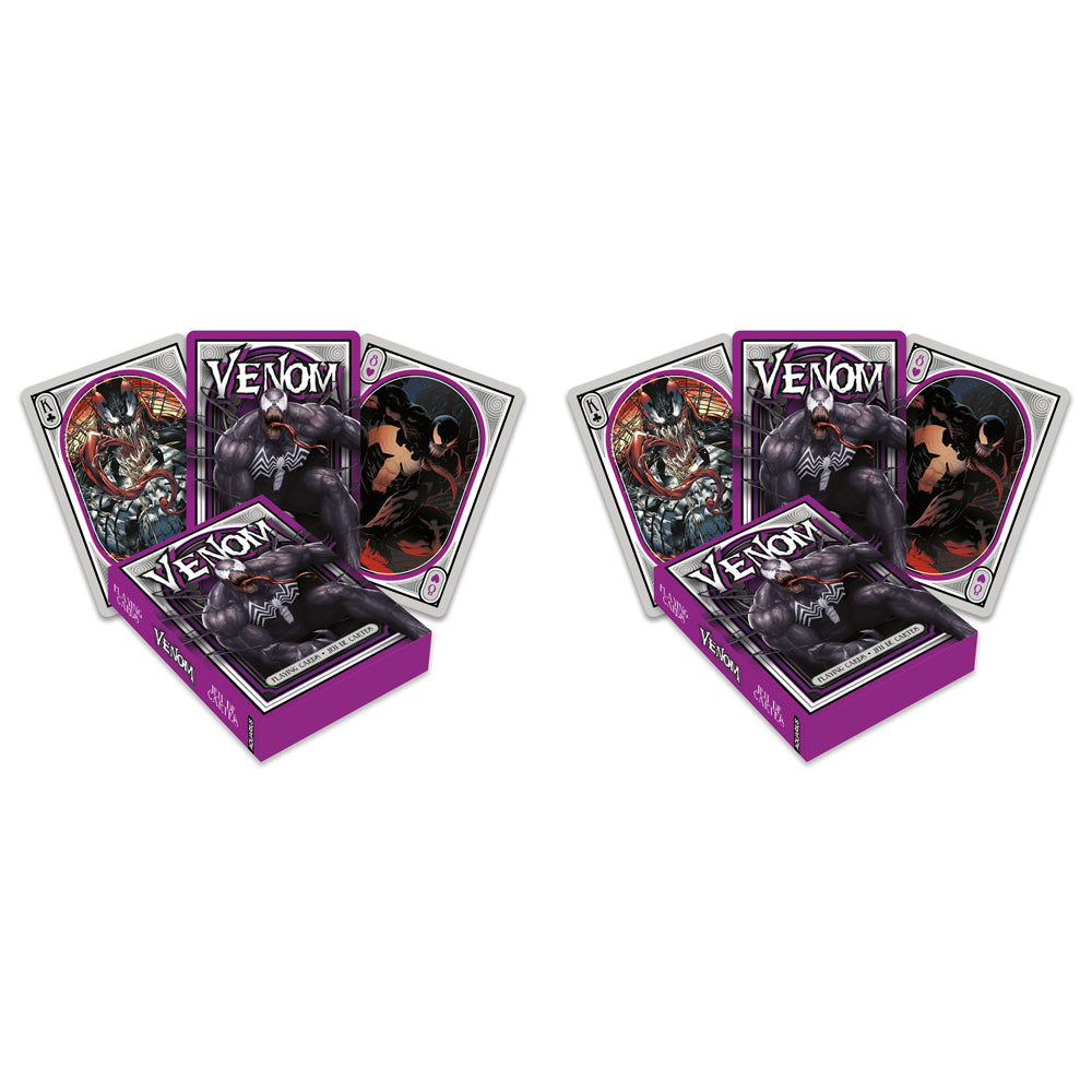 108pc Aquarius Marvel Venom Playing Cards Deck Set 14y+