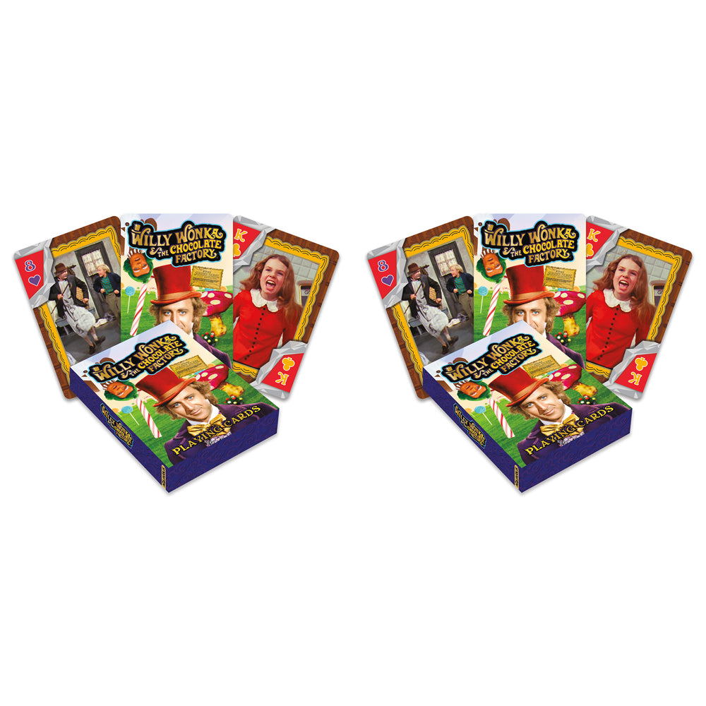 108pc Aquarius Willy Wonka Playing Cards Family Party Game 4y+