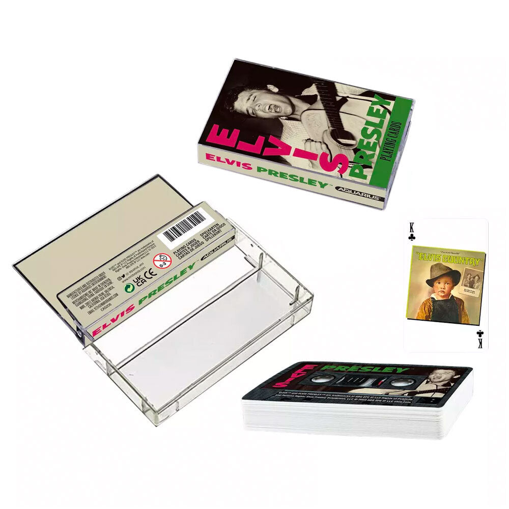 108pc Aquarius Elvis Presley Cassette Playing Cards Family Game 4y+