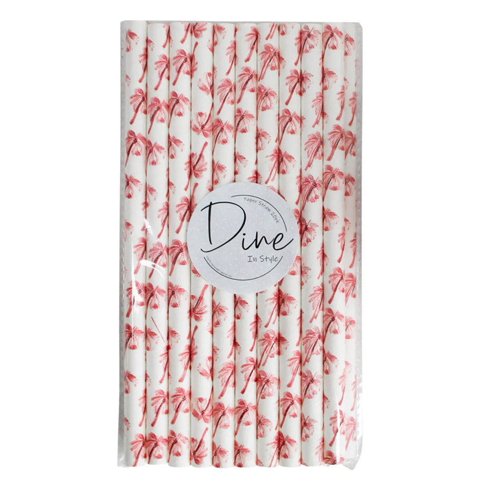 80pc LVD Paper Straw Palms