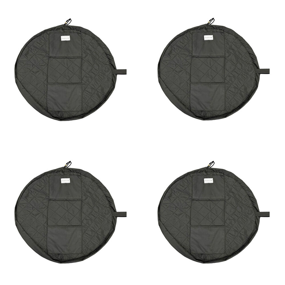 4PK Frankie & Me Women's Drawstring Makeup Cosmetics Toiletry Bag 51cm Black