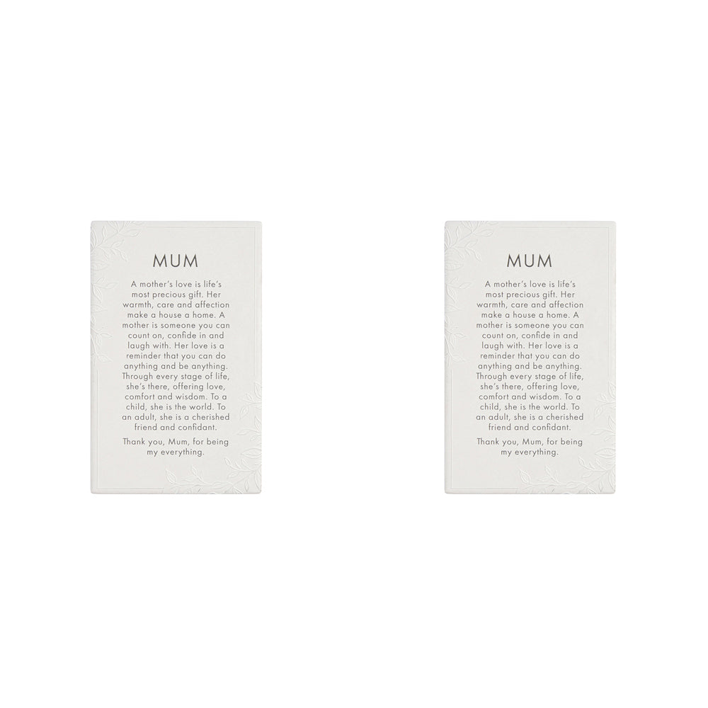 2PK Splosh Precious Quote Mum Ceramic Standing/Hanging Decor White 16cm