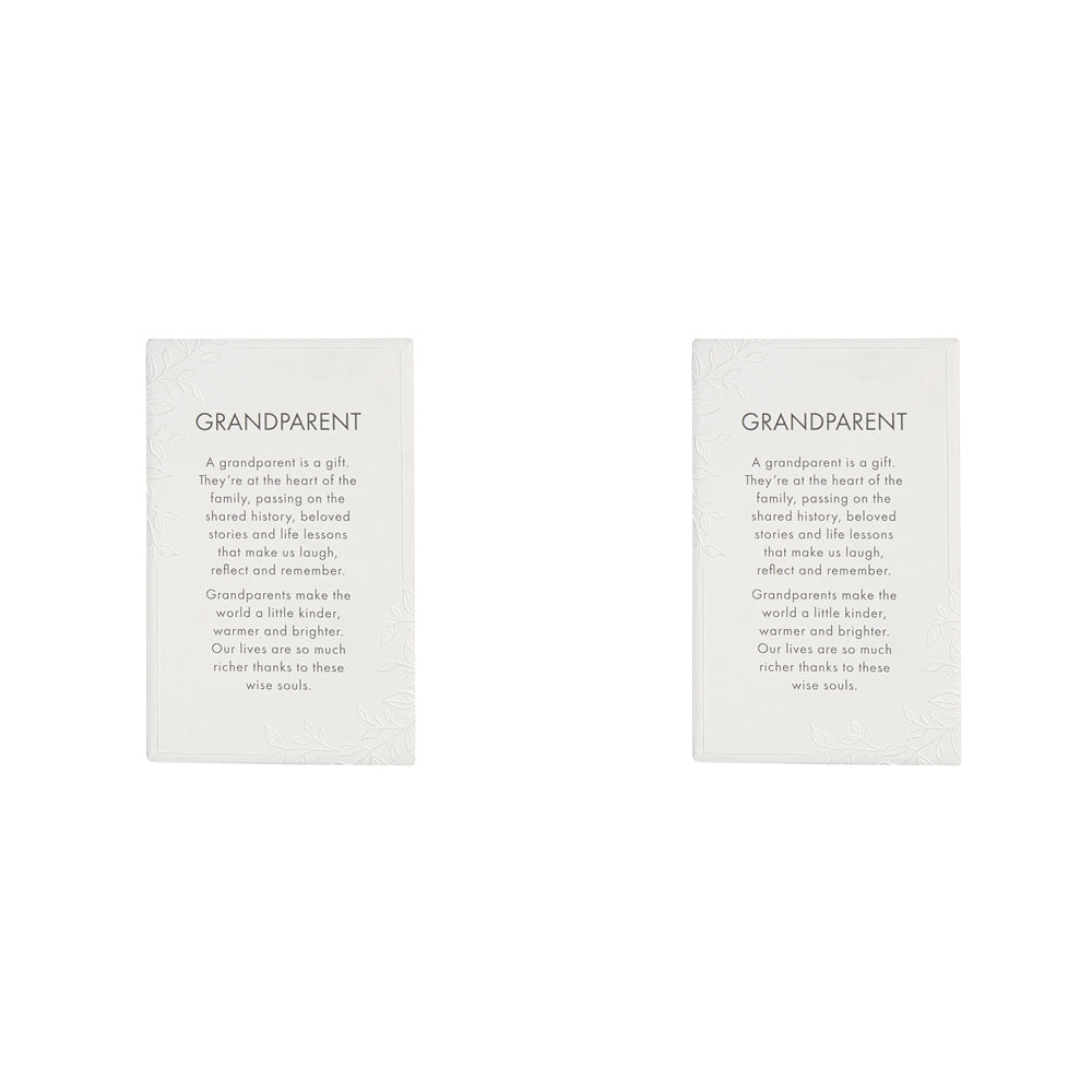 2PK Splosh Precious Quote Grandparent Ceramic Standing/Hanging Decor White 16cm