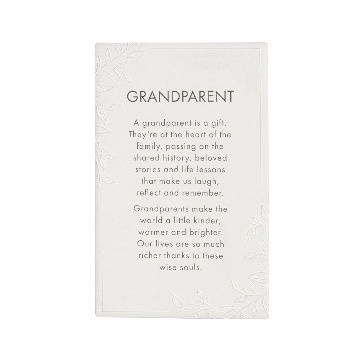 2PK Splosh Precious Quote Grandparent Ceramic Standing/Hanging Decor White 16cm