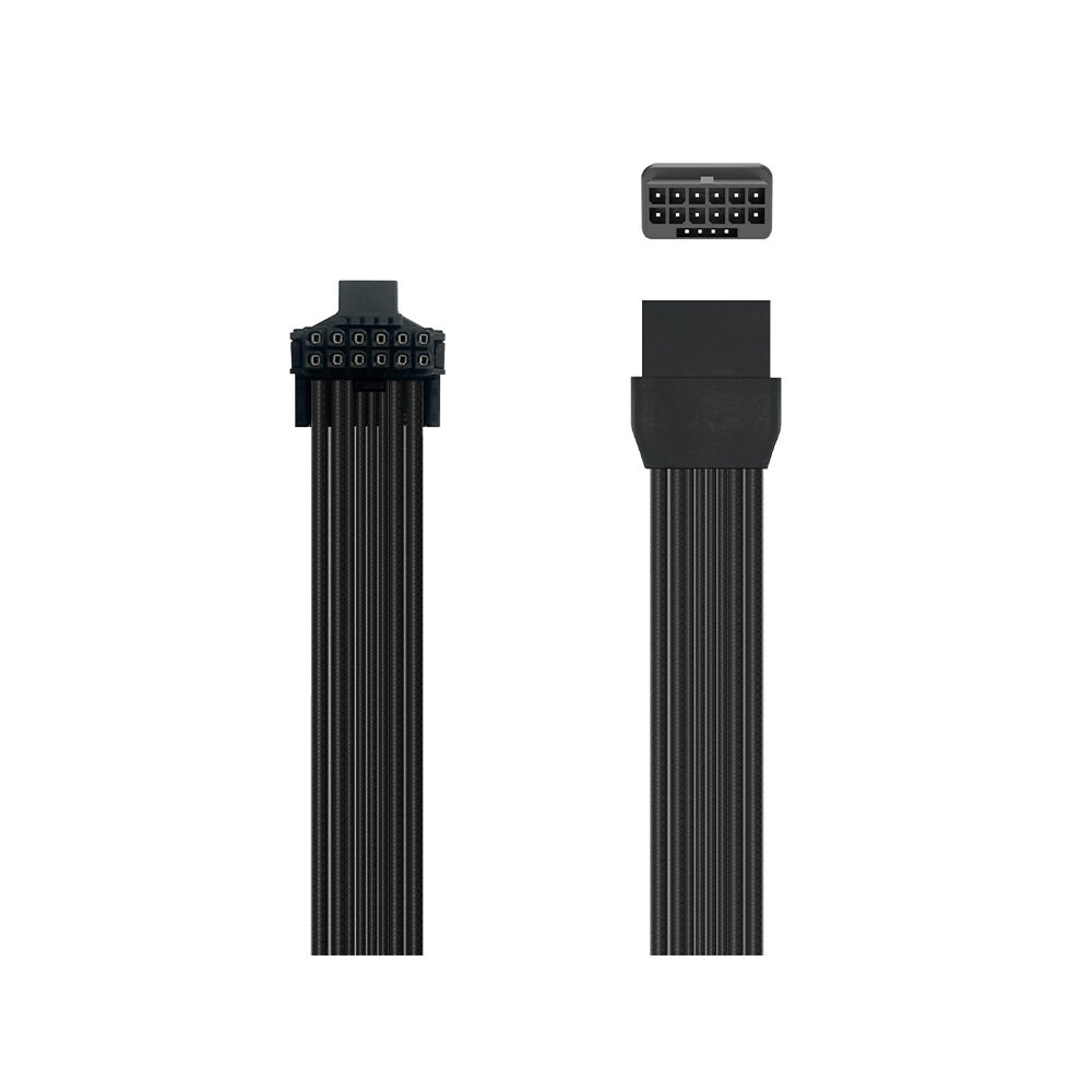 2PK Cruxtec PE5-124B-30BK 600W PCLE 5.0 GPU Power Extension Cable Type-B Black