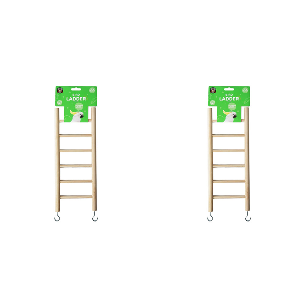 2PK Dudley's World Of Pets Wooden Ladder Bird Cage Toy