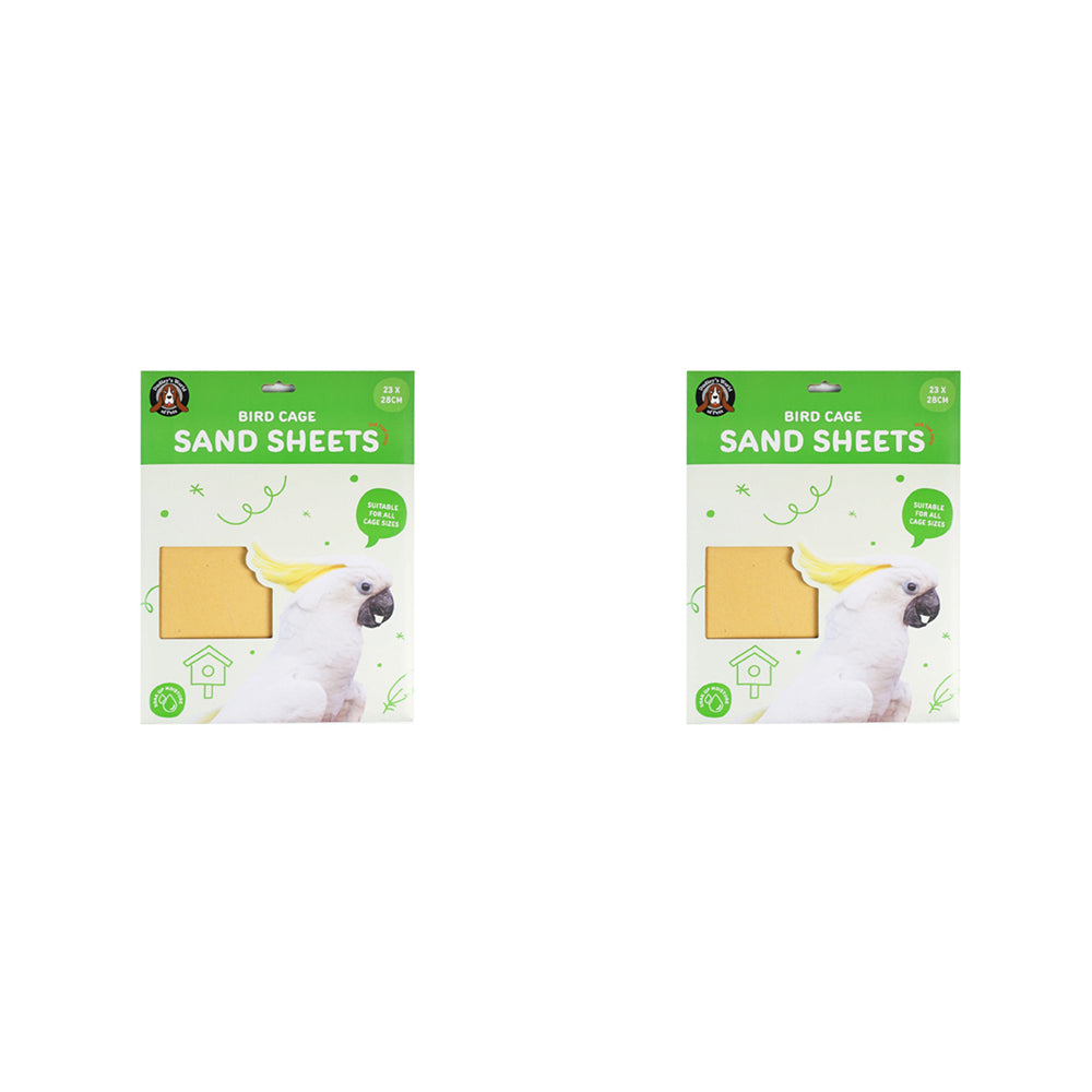 2x 8pc Dudley's World Of Pets Bird Cage Sand Sheets Toy