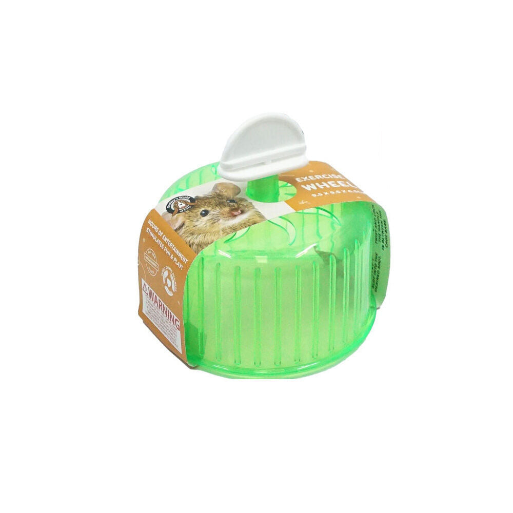 6PK Dudley's World Of Pets Pet Exercise Wheel Green