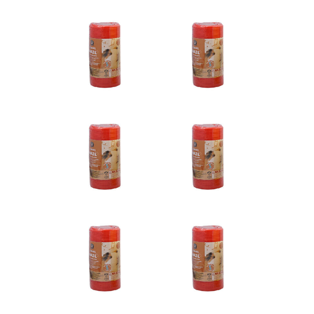6PK Dudley's World Of Pets 40cm Small Animal Fun Tunnel Assorted