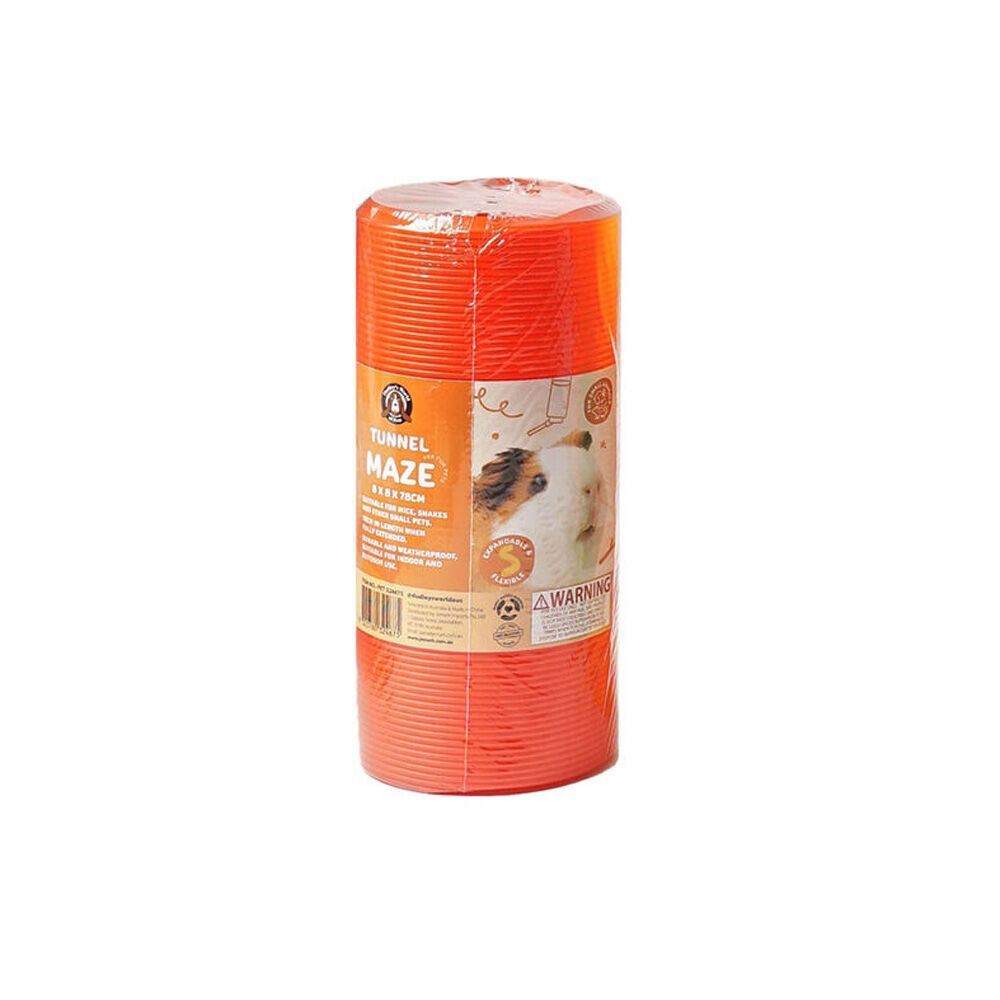 3PK Dudley's World Of Pets 78cm Small Animal Fun Tunnel Assorted