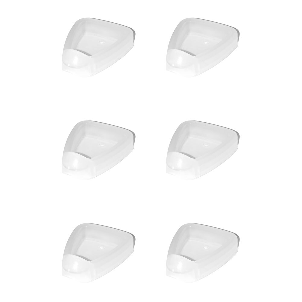 6PK 6pc Homeleisure Pot Feet Clear Planter Outdoor Garden