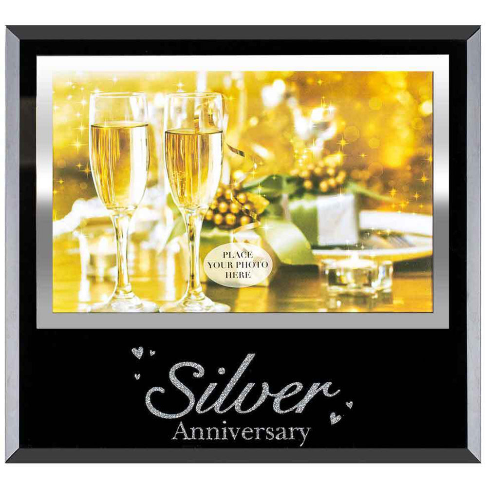 3x 25th Silver Anniversary 6x4 Inch Keepsake Novelty Photo Frame
