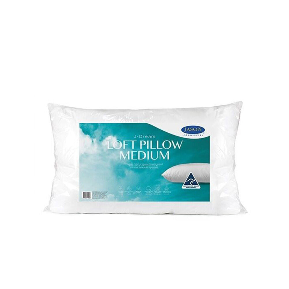 4PK Jason Commercial J-Dream Loft Pillow Medium Standard 48x73cm - White