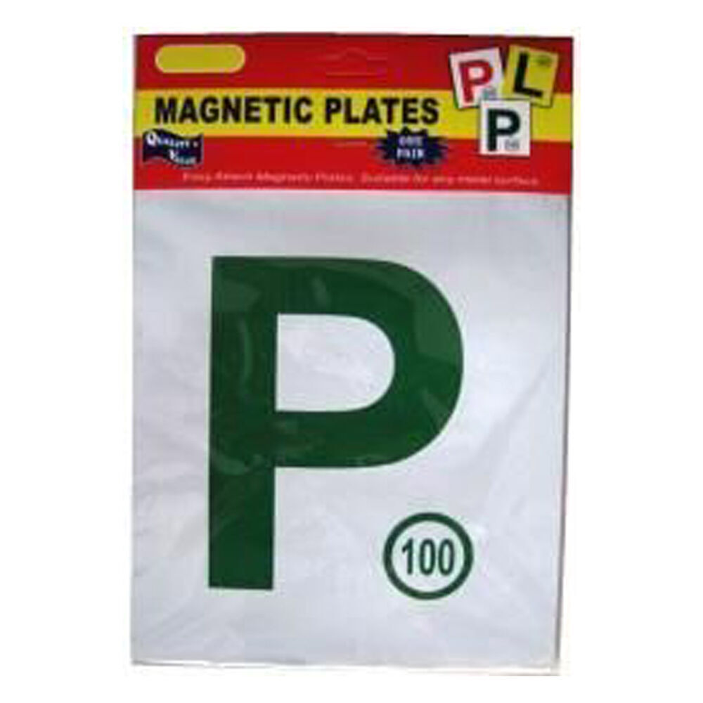6PK Magnetic Car License Plate Letter P2 Vehicle Accessory Weather-Resist Green