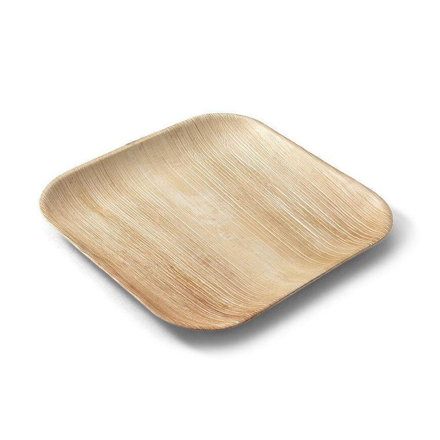 5pc Eco SouLife Compostable Areca Nut Leaf Large Square Plates 25cm