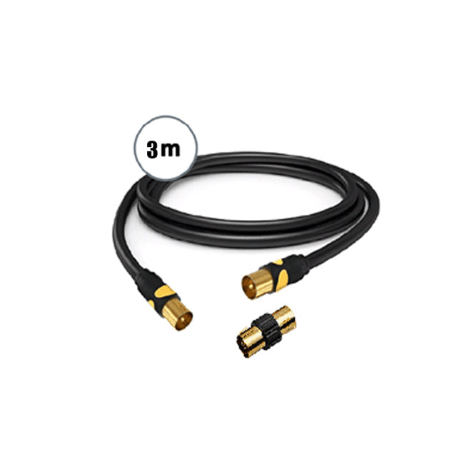 3M Digital Tv Antenna Rg59 Coax Cable Female To Female Connector