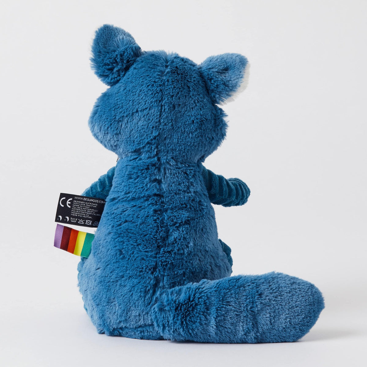 Les Deglingos Ptipotos Blue Racoon Kids Plush Toy 0+