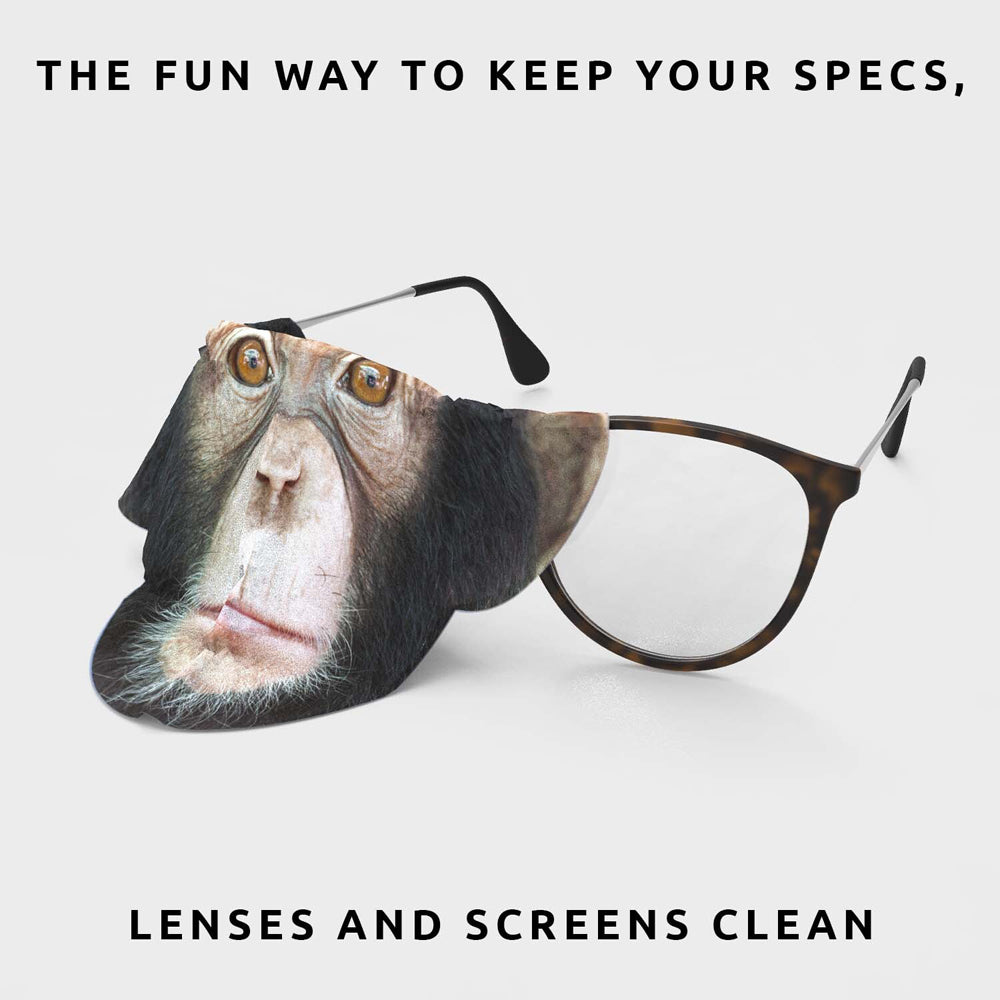 3PK Pikkii Fun Monkey Micofiber Cloth Glasses Cleaning 17cm