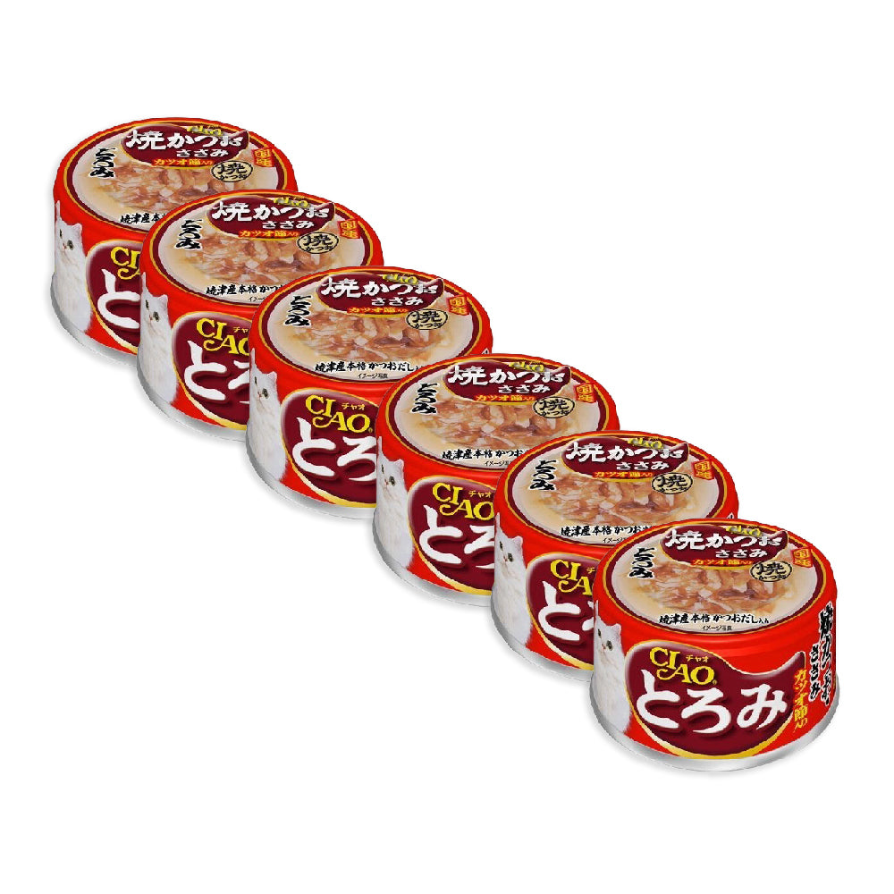24PK Ciao Toromi Grill Bonito & Tuna Flavour Can Cat/Kitten Pet Food Pack