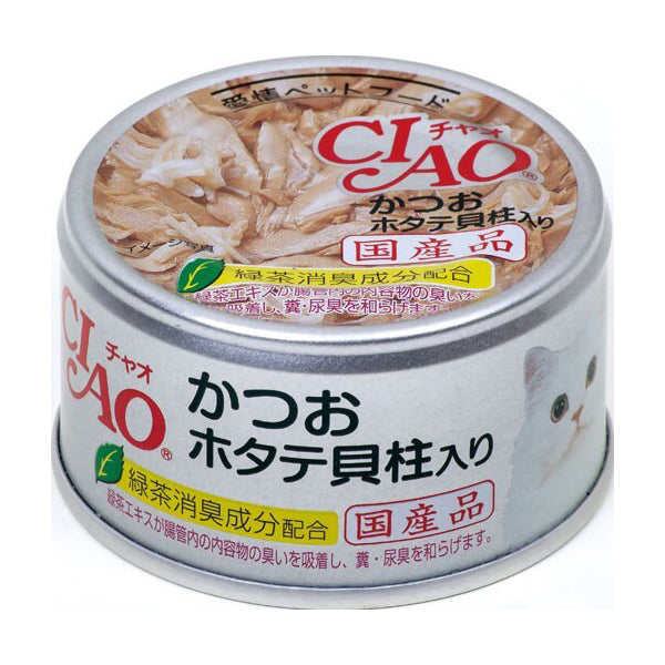 24PK Ciao Bonito Scallop Flavour Can Cat/Kitten Pet Food Pack