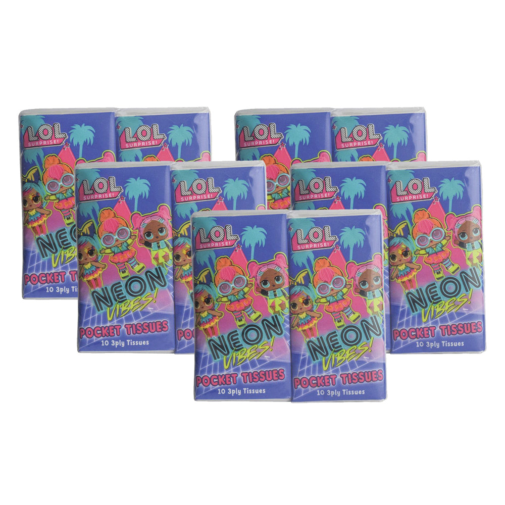 20 x10pc LOL Surprise! Pocket Travel Facial Tissues