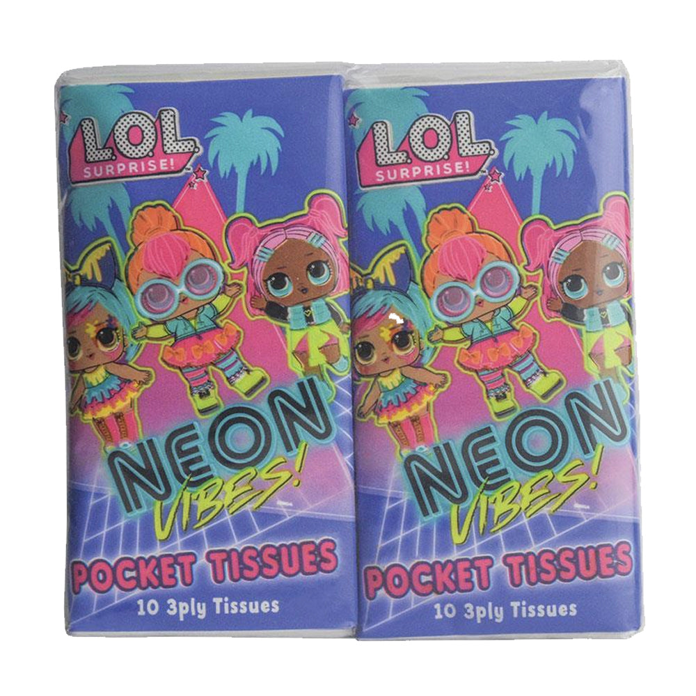 20 x10pc LOL Surprise! Pocket Travel Facial Tissues