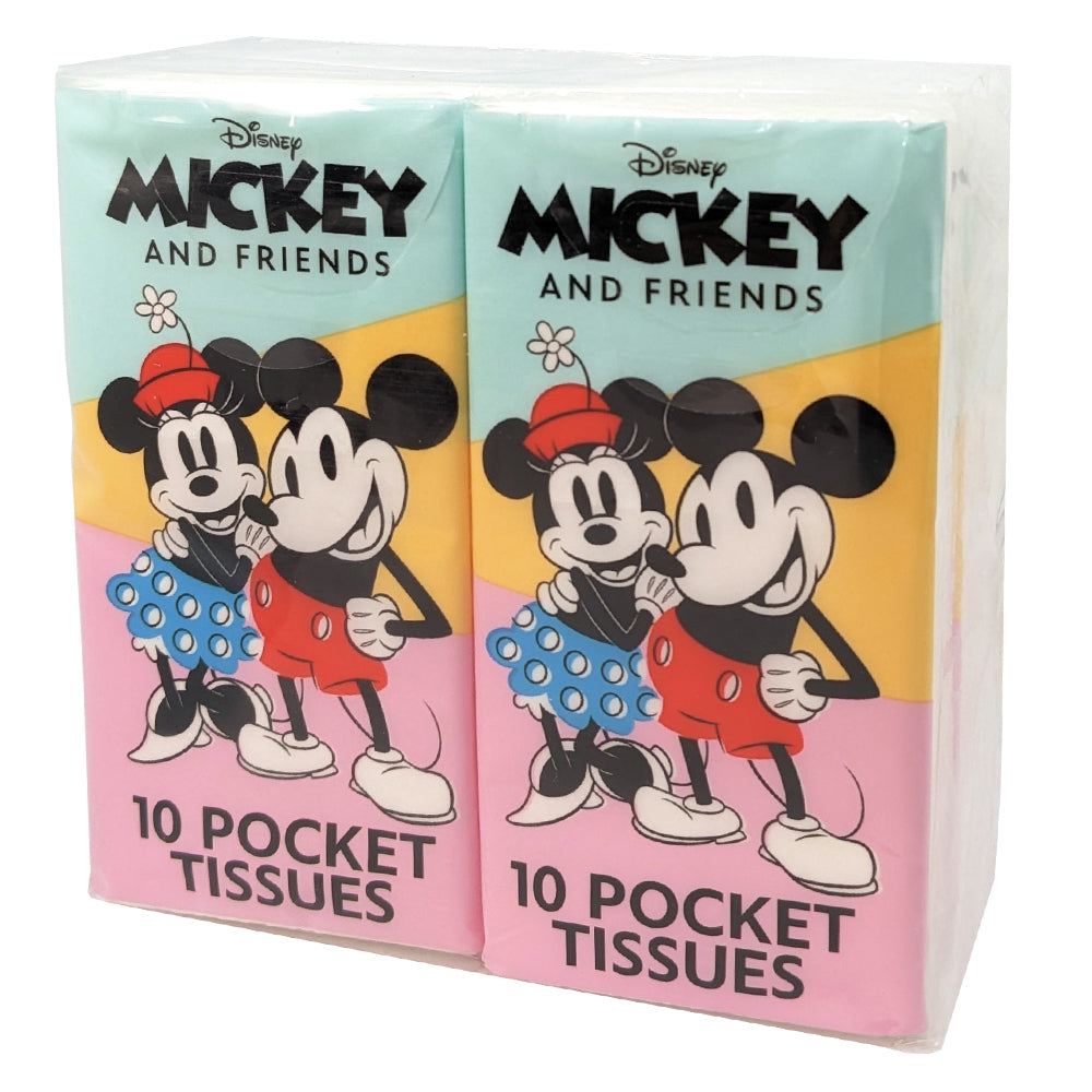 20 x10pc Mickey Mouse Pocket Travel Facial Tissues