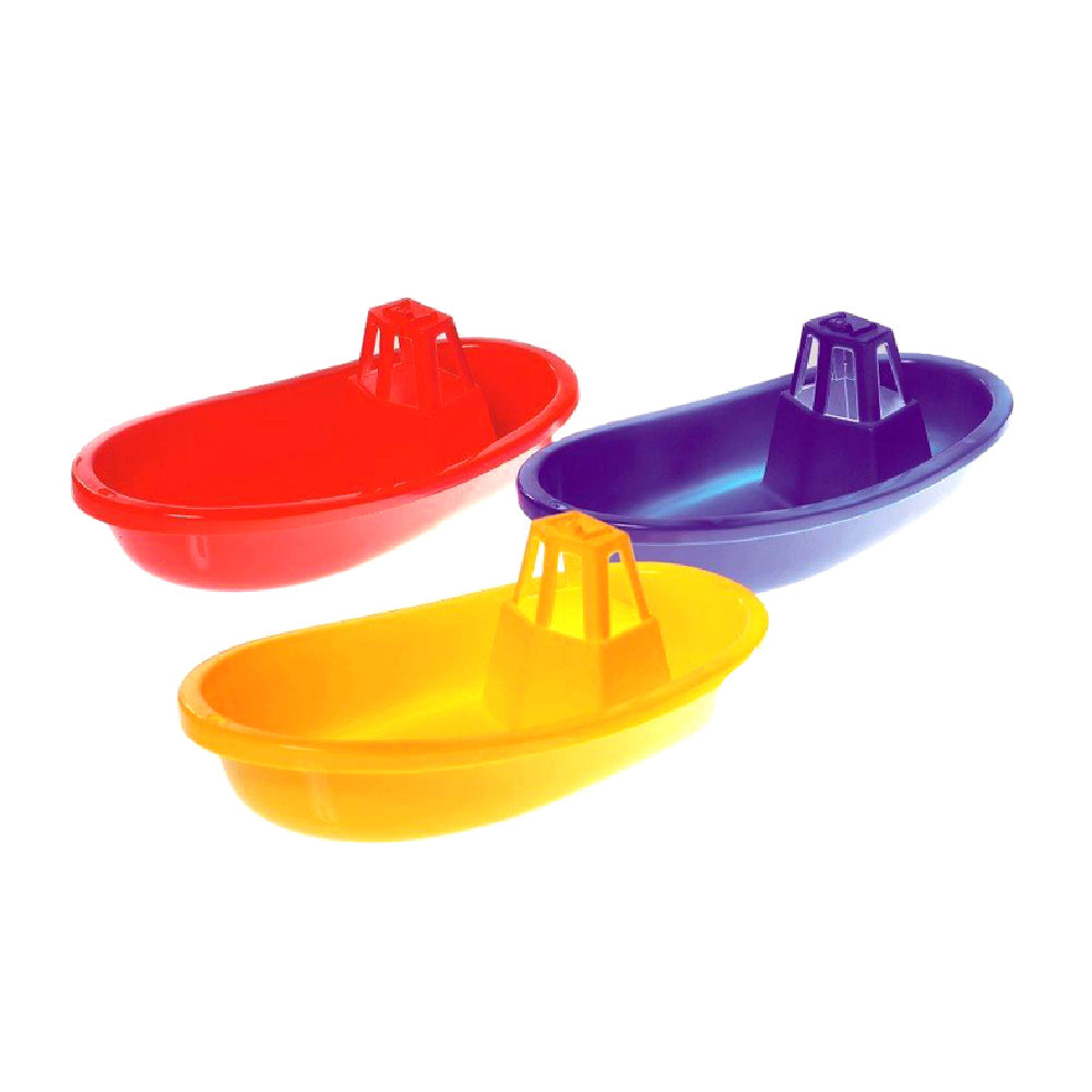 3x Plasto Tug Boat Bath Outdoor Toy Kids/Children 1y+ Assorted