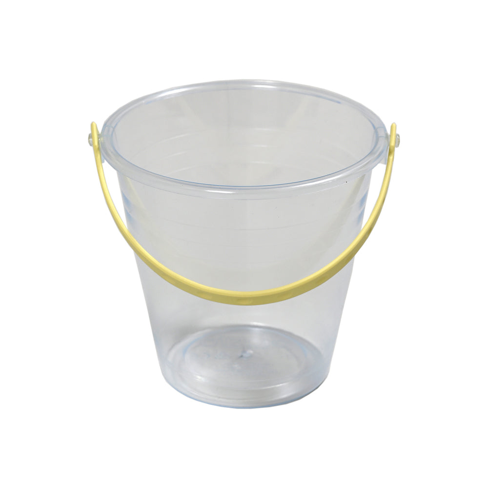 2x Plasto 15cm Small Transparent Bucket Sand Pit Toy Kids 1y+