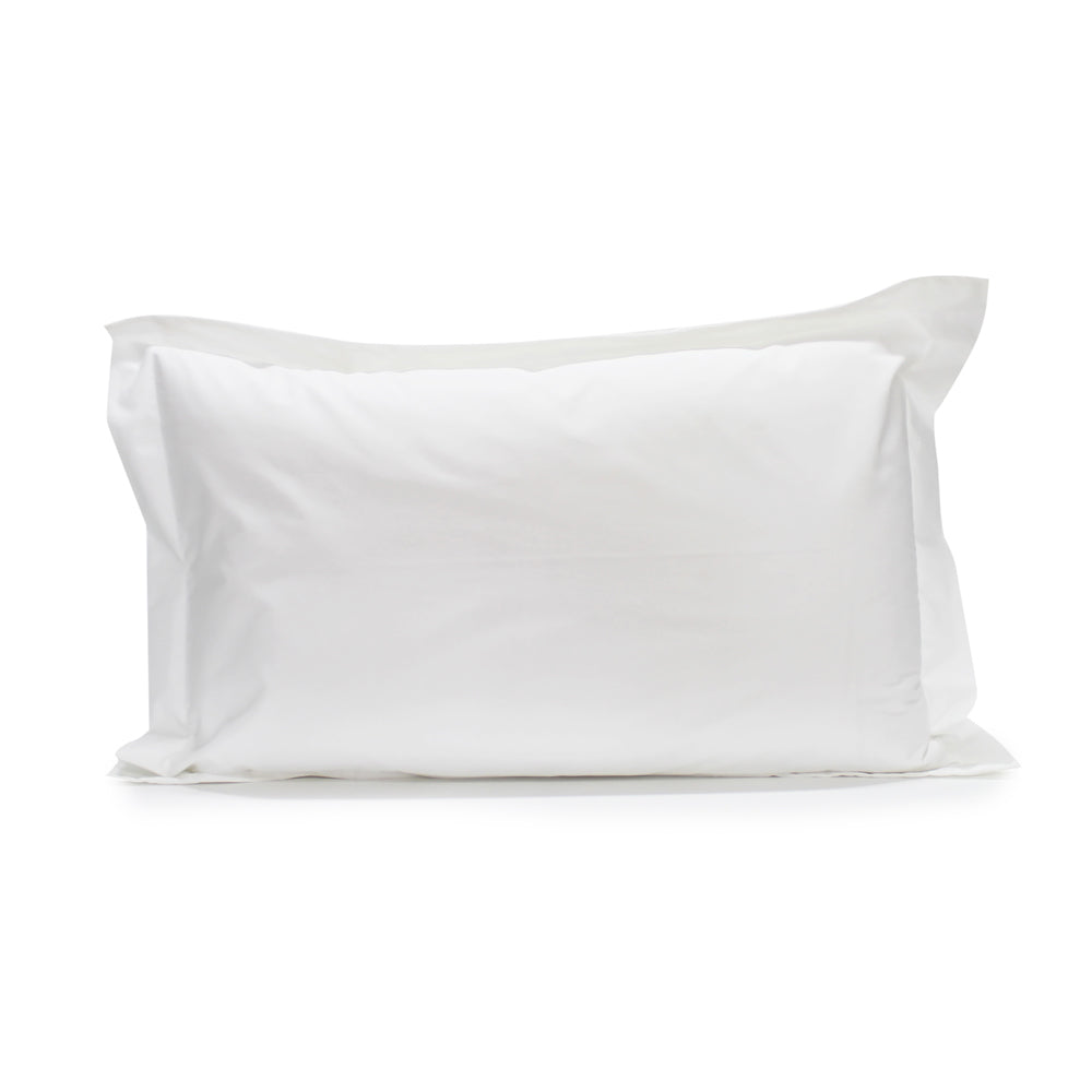 2PK Jason Commercial Cotton Deluxe Pillow Case Tailored 48x73cm White