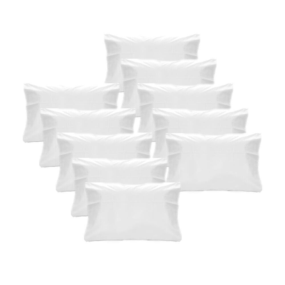 10PK Jason Commercial Standard Crisp Pillowcase 48x73cm - White