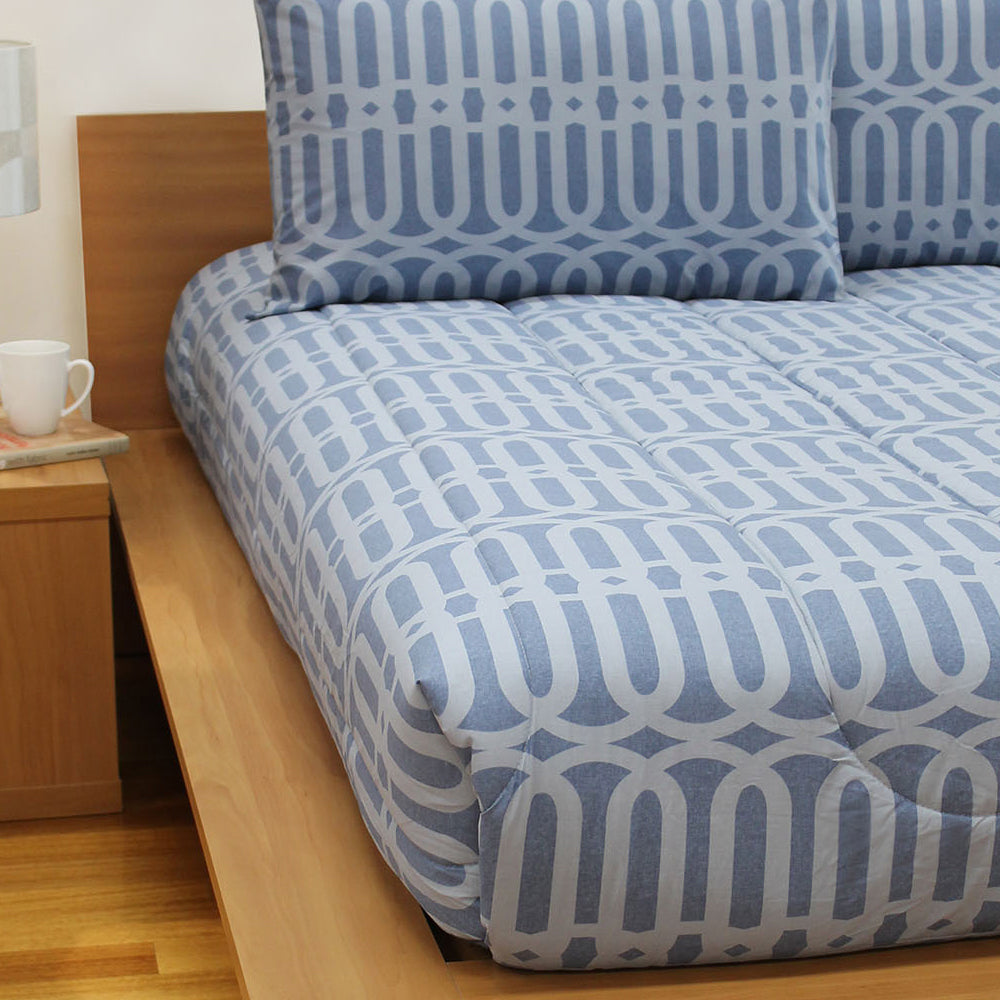 2PK Jason Commercial Linx Pillow Case 48x73cm Denim Coloured